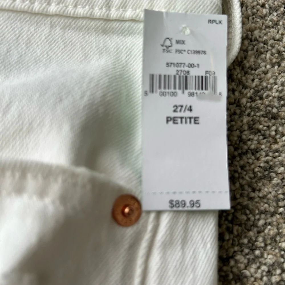GAP White Cheeky straight high rise l Jeans 4P/27P - Picture 5 of 6